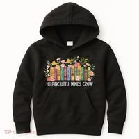 Teacher Helping Little Minds Grow Back To School First Day Kids Hoodie thumb 0