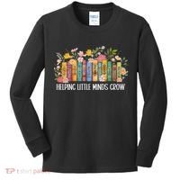 Teacher Helping Little Minds Grow Back To School First Day Kids Long Sleeve Shirt thumb 0