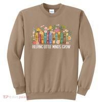 Teacher Helping Little Minds Grow Back To School First Day Sweatshirt thumb 0