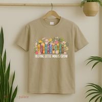Teacher Helping Little Minds Grow Back To School First Day T-Shirt thumb 2