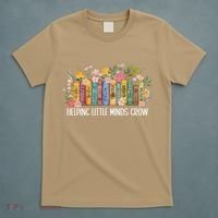 Teacher Helping Little Minds Grow Back To School First Day T-Shirt thumb 5