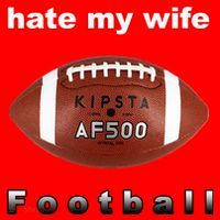 The Hate My Wife Football Santa Hat thumb 1