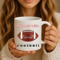 The Hate My Wife Football Coffee Mug thumb 3
