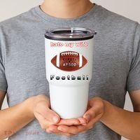 The Hate My Wife Football Tumbler thumb 2