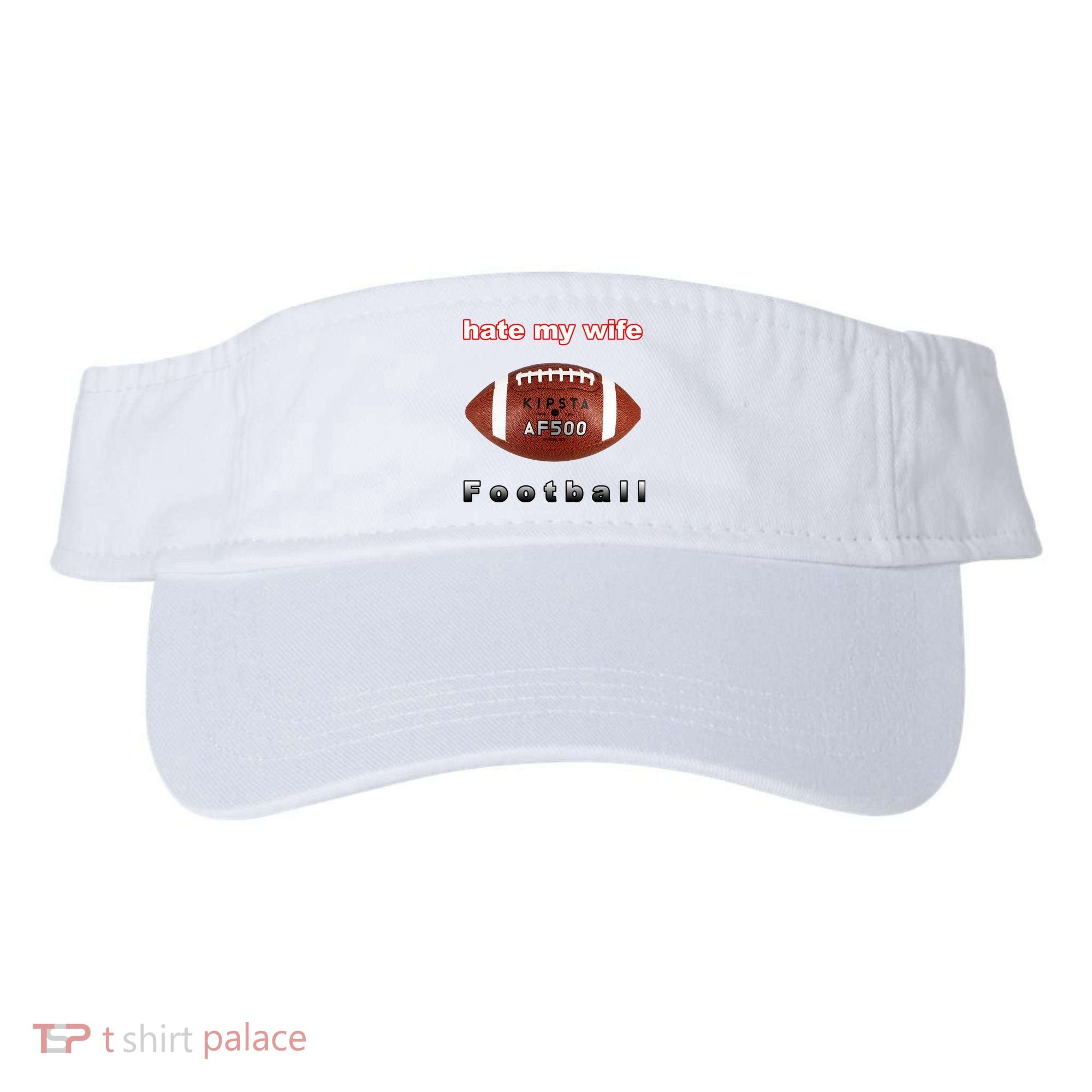 The Hate My Wife Football Visor