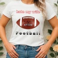 The Hate My Wife Football Women's T-Shirt thumb 2