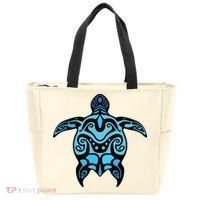 Tribal Hawaiian Maori Sun Sea Turtle 2Sided Tote Bag thumb 0