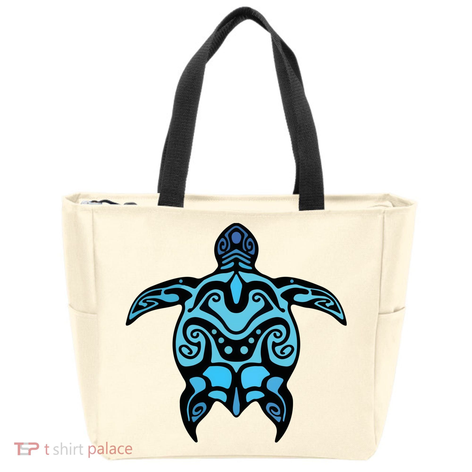 Tribal Hawaiian Maori Sun Sea Turtle 2Sided Tote Bag