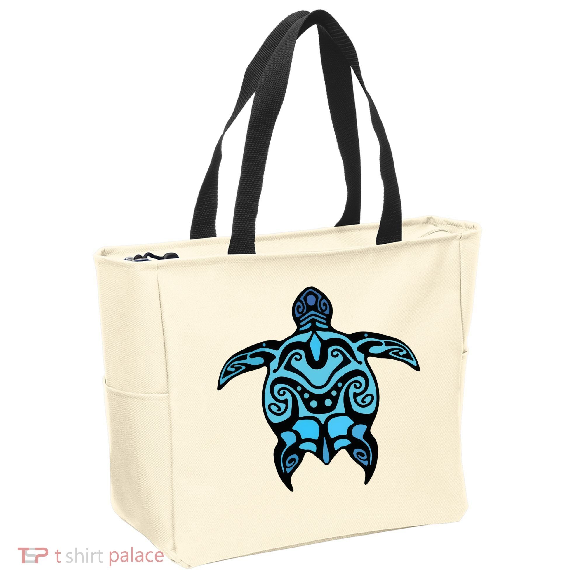 Tribal Hawaiian Maori Sun Sea Turtle 2Sided Tote Bag