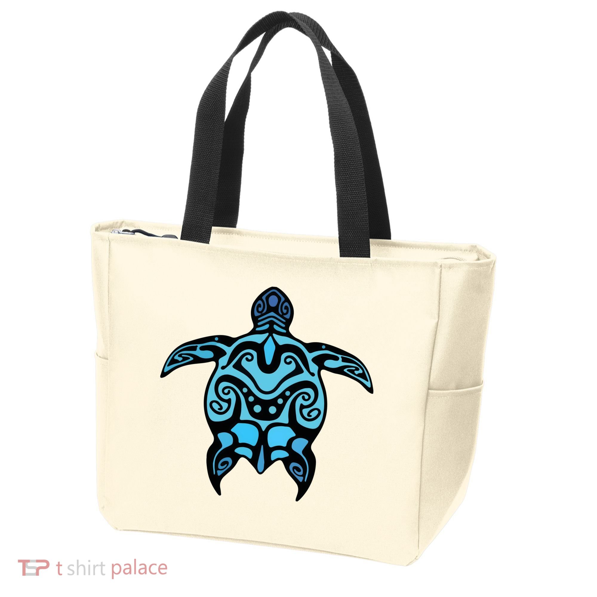 Tribal Hawaiian Maori Sun Sea Turtle 2Sided Tote Bag