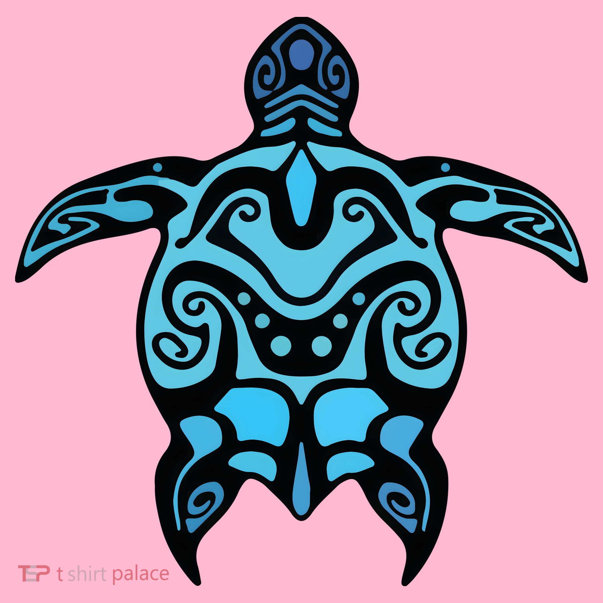 Tribal Hawaiian Maori Sun Sea Turtle 2Sided Coaster