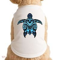 Tribal Hawaiian Maori Sun Sea Turtle 2Sided Doggie Tank thumb 0