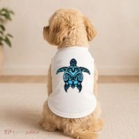 Tribal Hawaiian Maori Sun Sea Turtle 2Sided Doggie Tank thumb 2