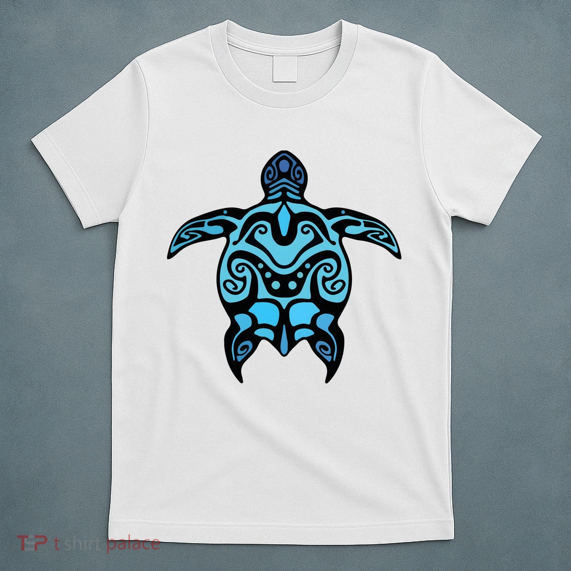 Tribal Hawaiian Maori Sun Sea Turtle 2Sided T-Shirt