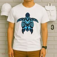 Tribal Hawaiian Maori Sun Sea Turtle 2Sided T-Shirt thumb 6