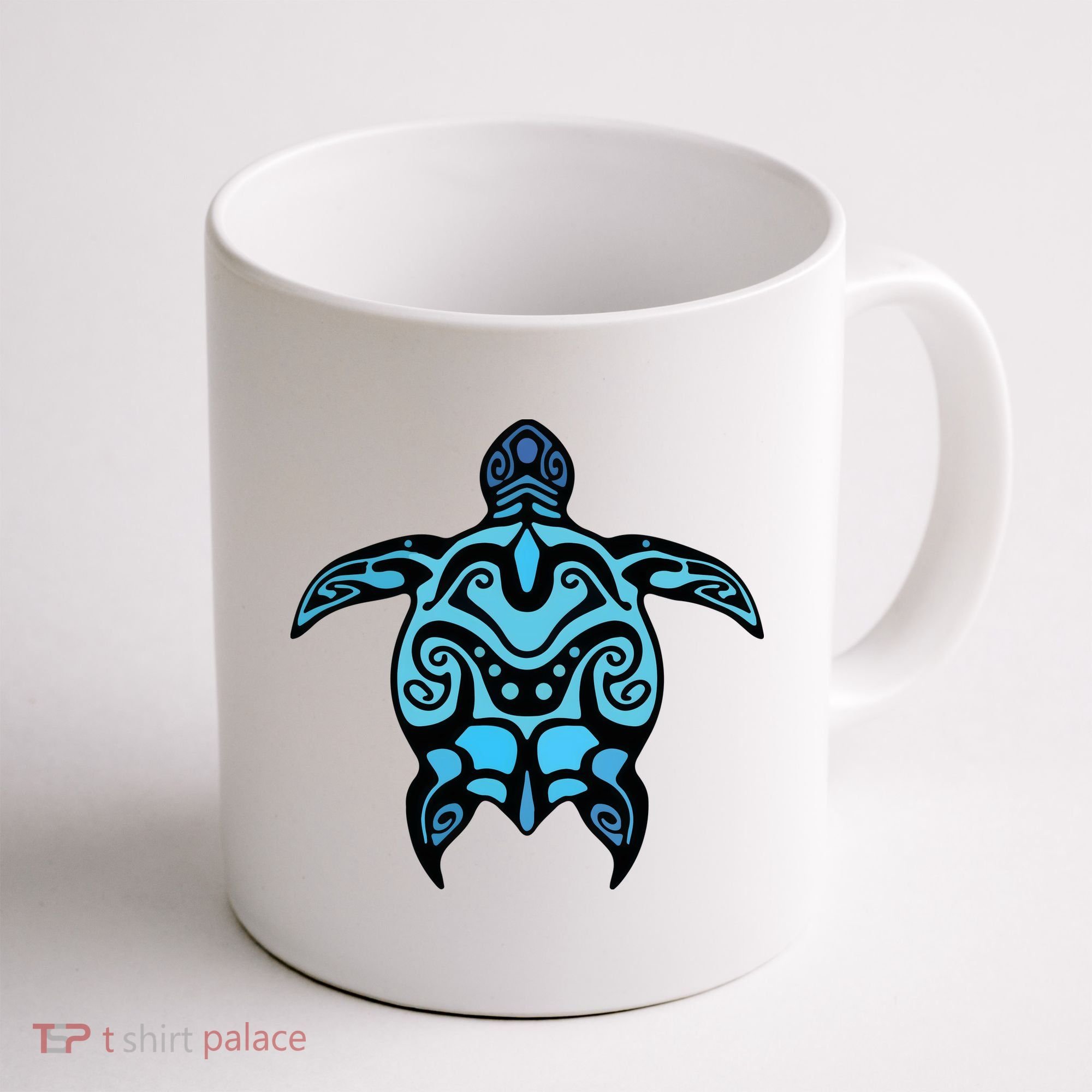 Tribal Hawaiian Maori Sun Sea Turtle 2Sided Coffee Mug
