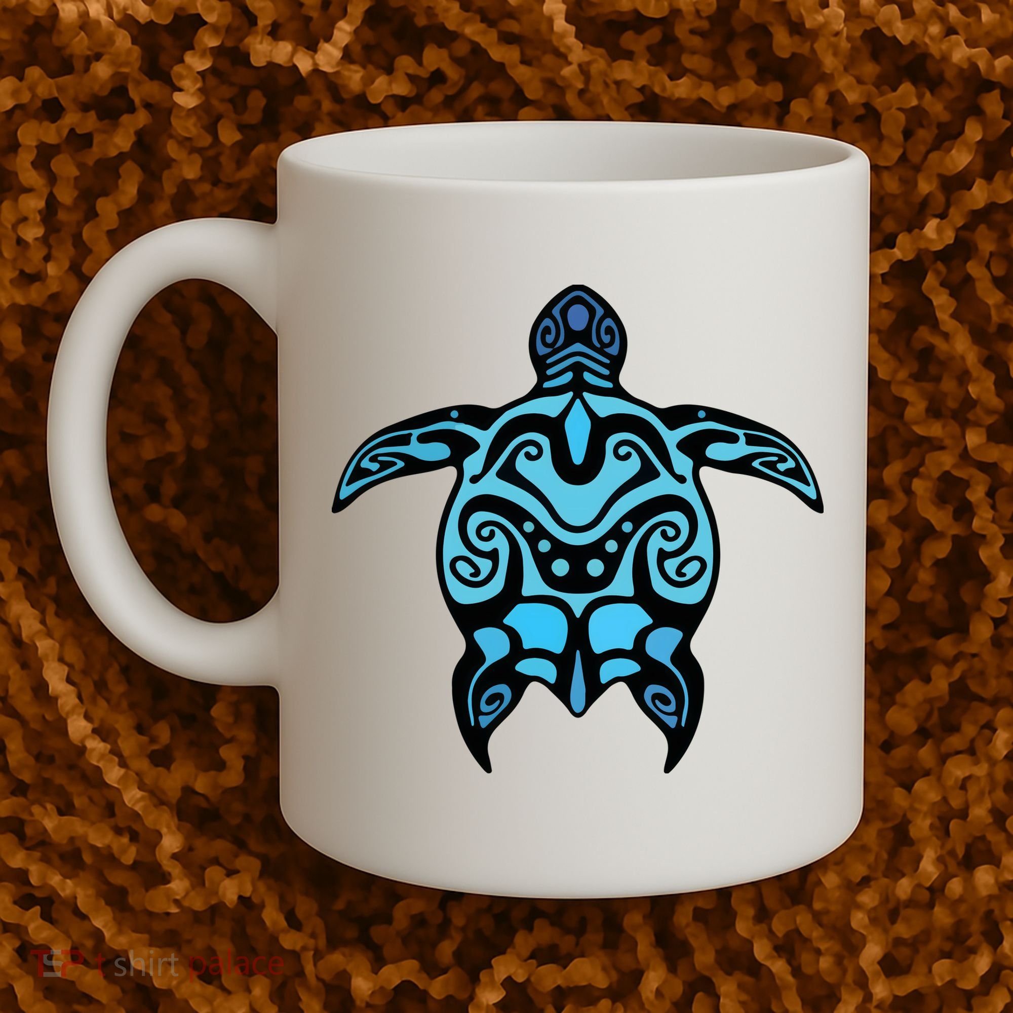 Tribal Hawaiian Maori Sun Sea Turtle 2Sided Coffee Mug