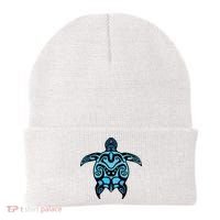 Tribal Hawaiian Maori Sun Sea Turtle 2Sided Beanie thumb 0