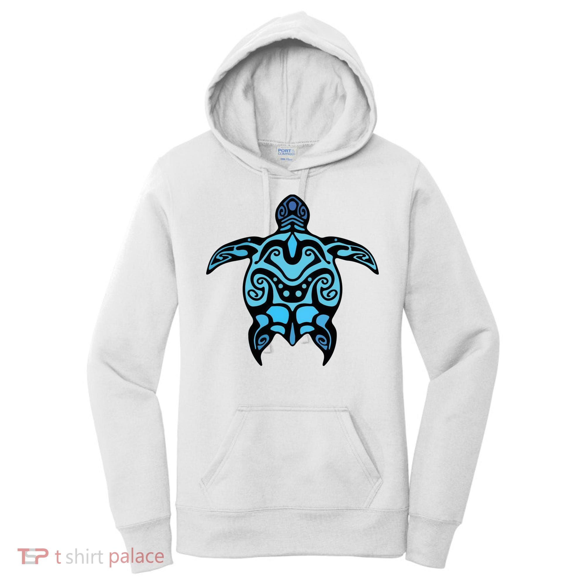 Tribal Hawaiian Maori Sun Sea Turtle 2Sided Women's Hoodie