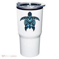 Tribal Hawaiian Maori Sun Sea Turtle 2Sided Tumbler thumb 0