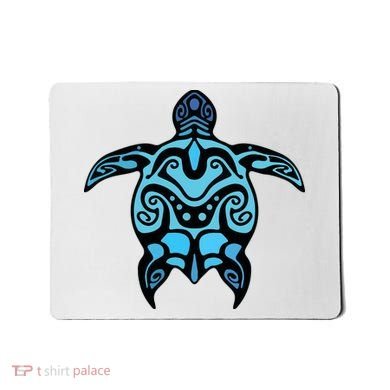 Tribal Hawaiian Maori Sun Sea Turtle 2Sided Mousepad