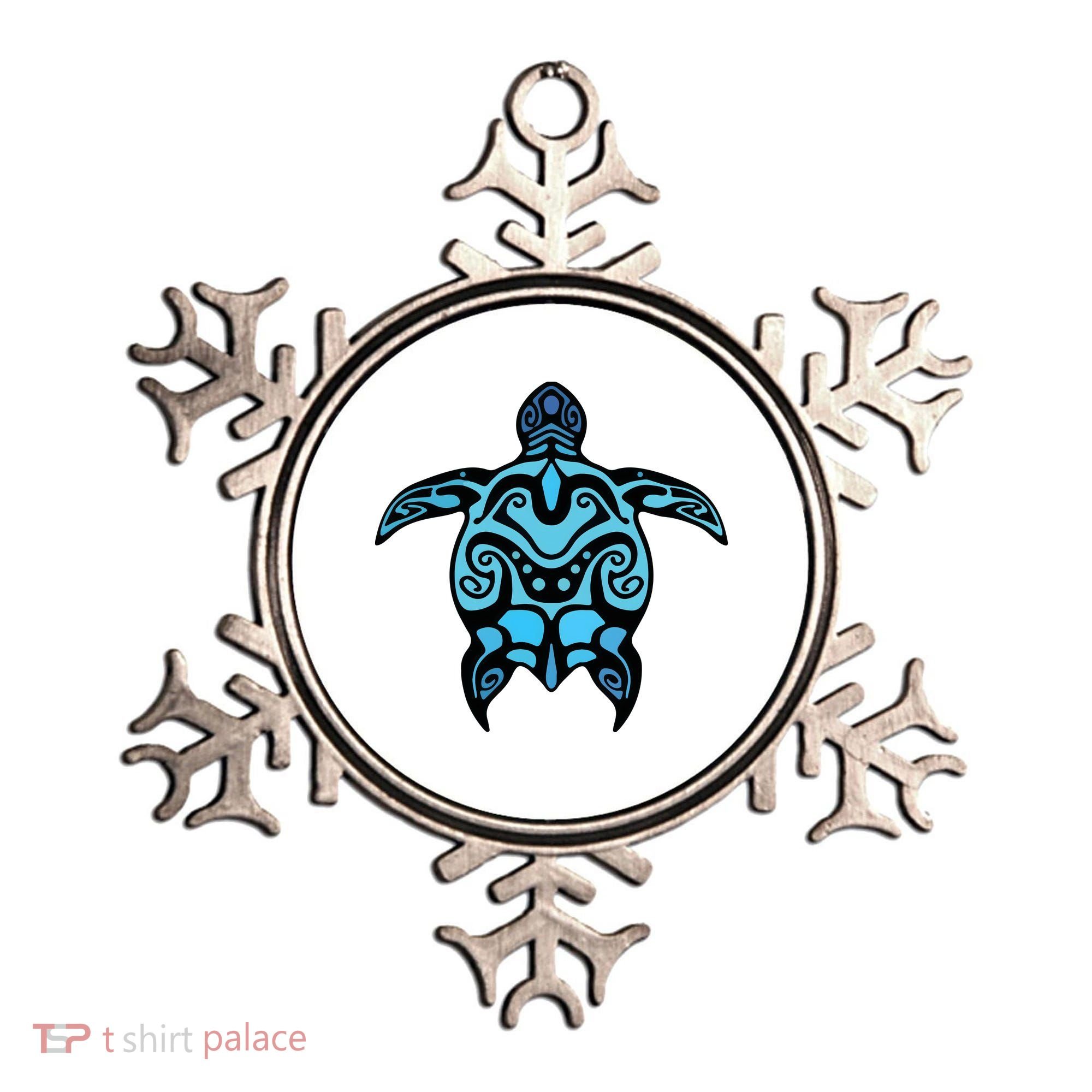 Tribal Hawaiian Maori Sun Sea Turtle 2Sided Ornament