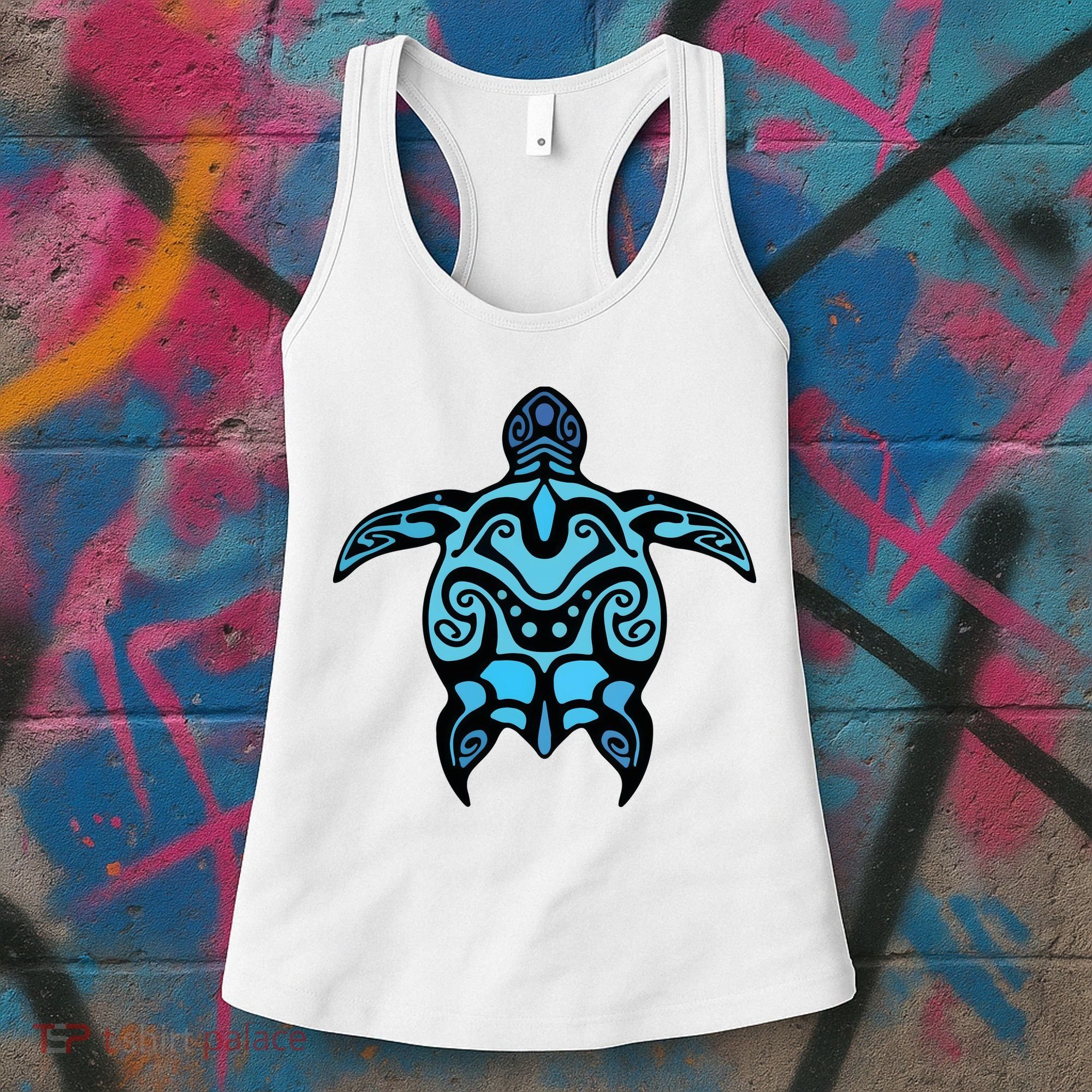 Tribal Hawaiian Maori Sun Sea Turtle 2Sided Women's Tank Top