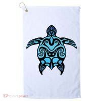 Tribal Hawaiian Maori Sun Sea Turtle 2Sided Golf Towel thumb 0