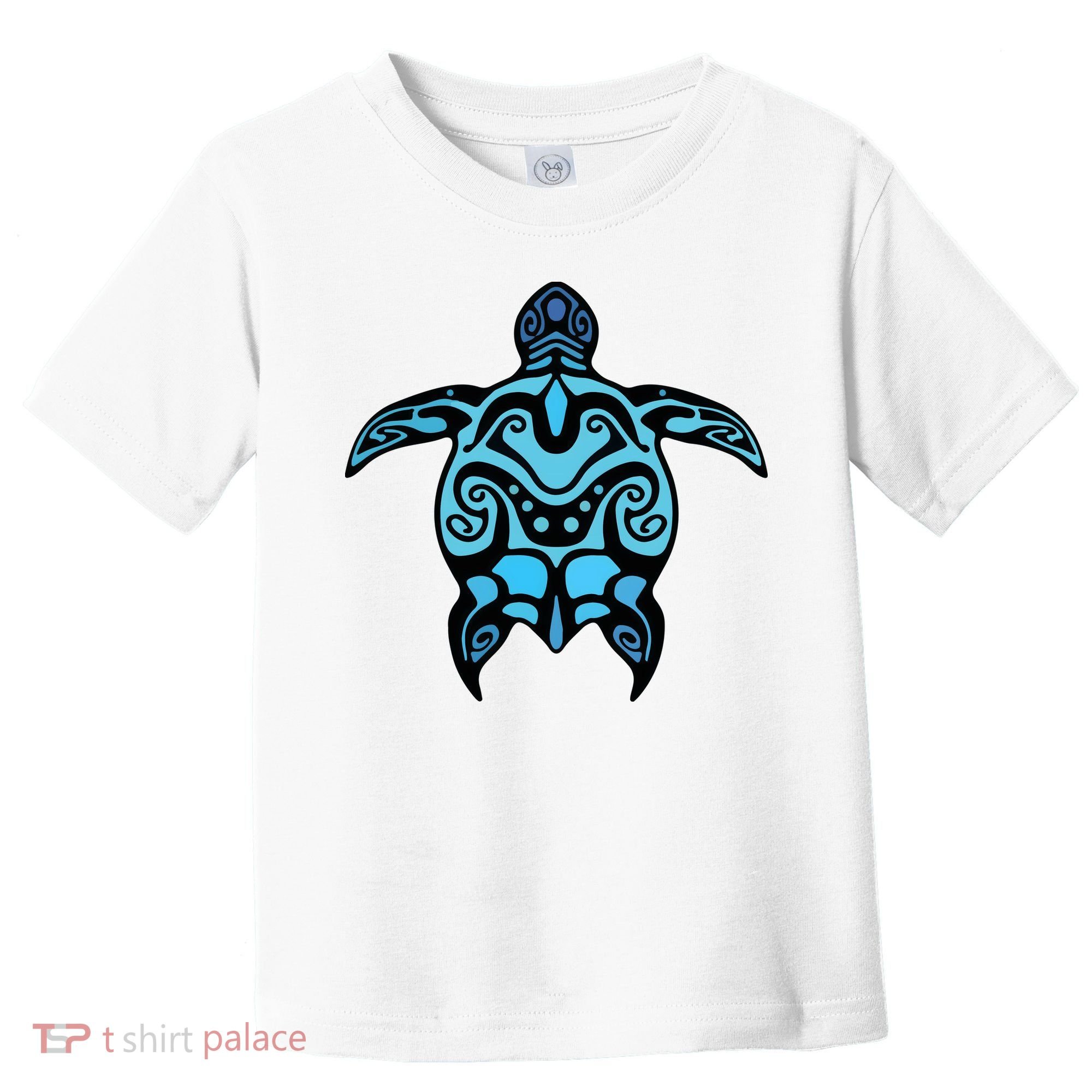 Tribal Hawaiian Maori Sun Sea Turtle 2Sided Toddler T-Shirt