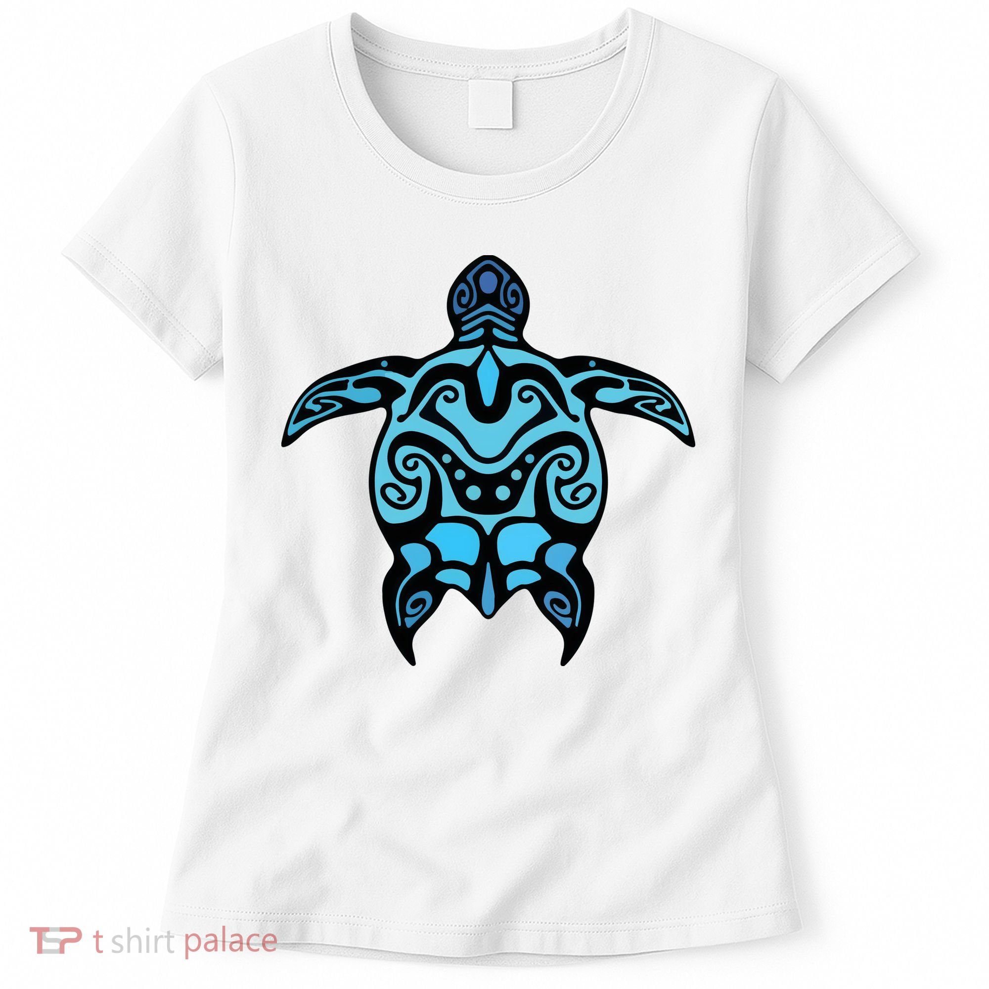 Tribal Hawaiian Maori Sun Sea Turtle 2Sided Women's T-Shirt