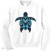 Tribal Hawaiian Maori Sun Sea Turtle 2Sided Kids Sweatshirt thumb 0