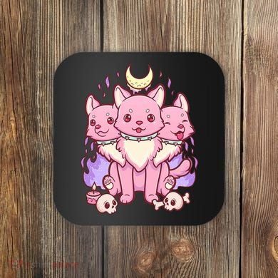 Three Headed Moon Dogs Coaster