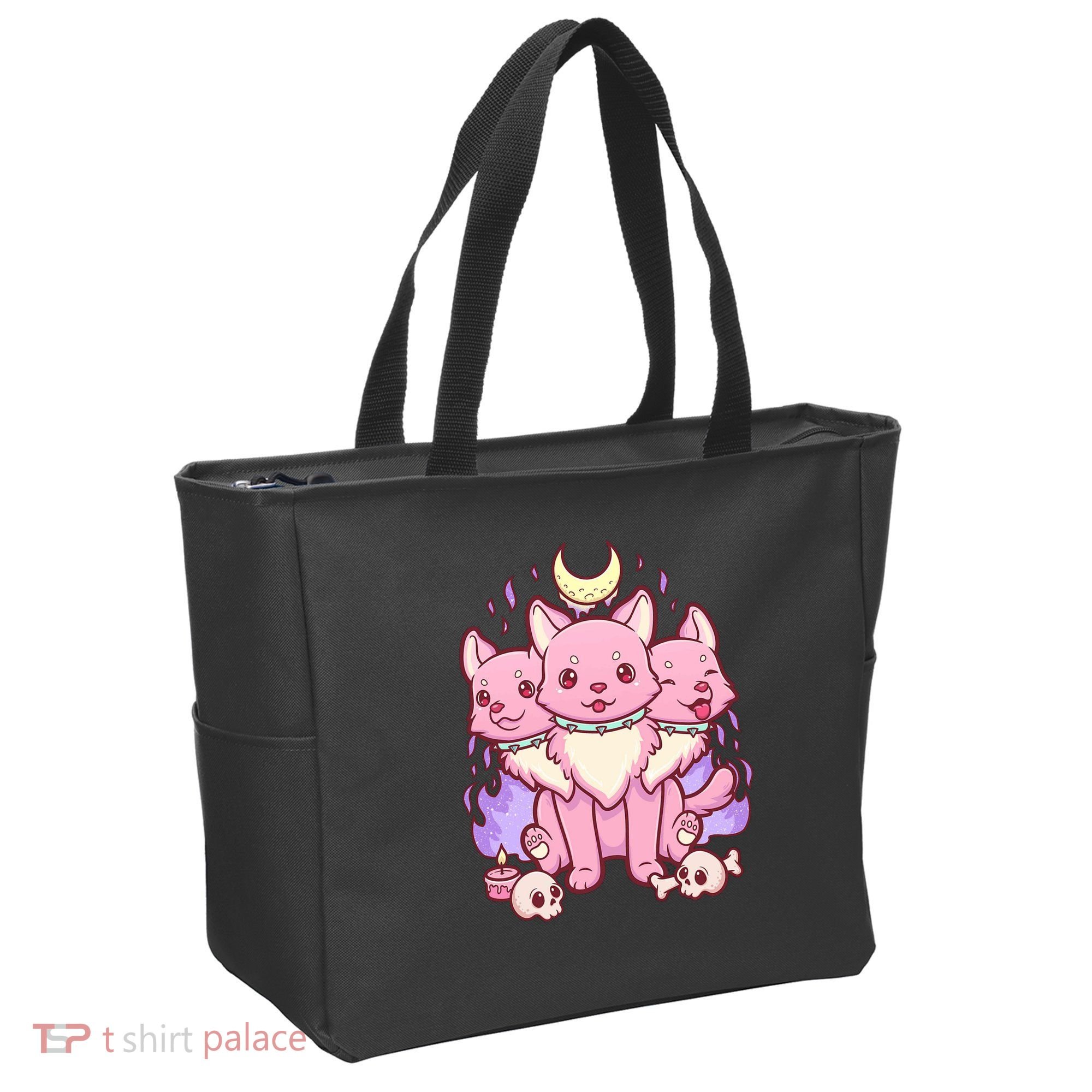 Three Headed Moon Dogs Tote Bag