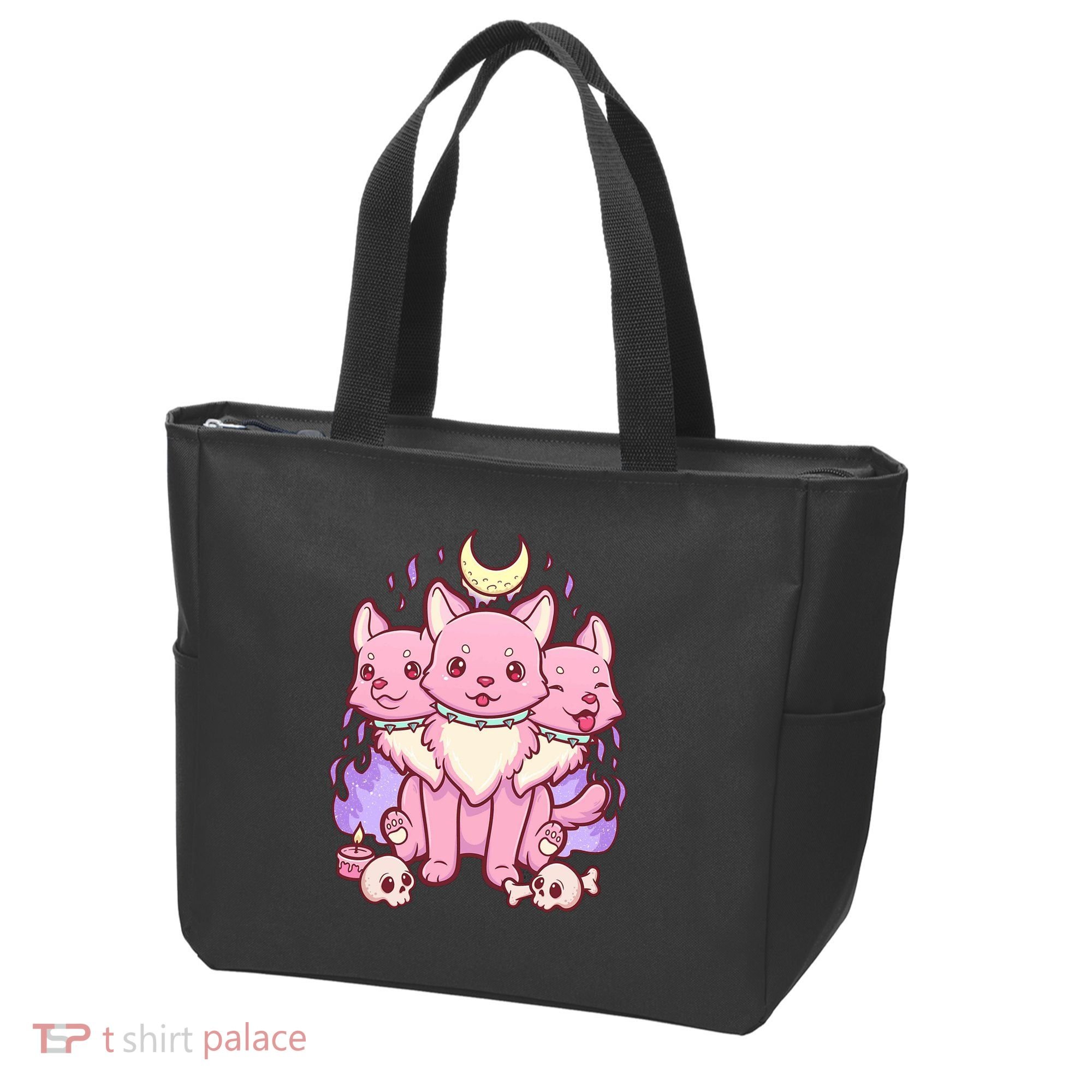 Three Headed Moon Dogs Tote Bag