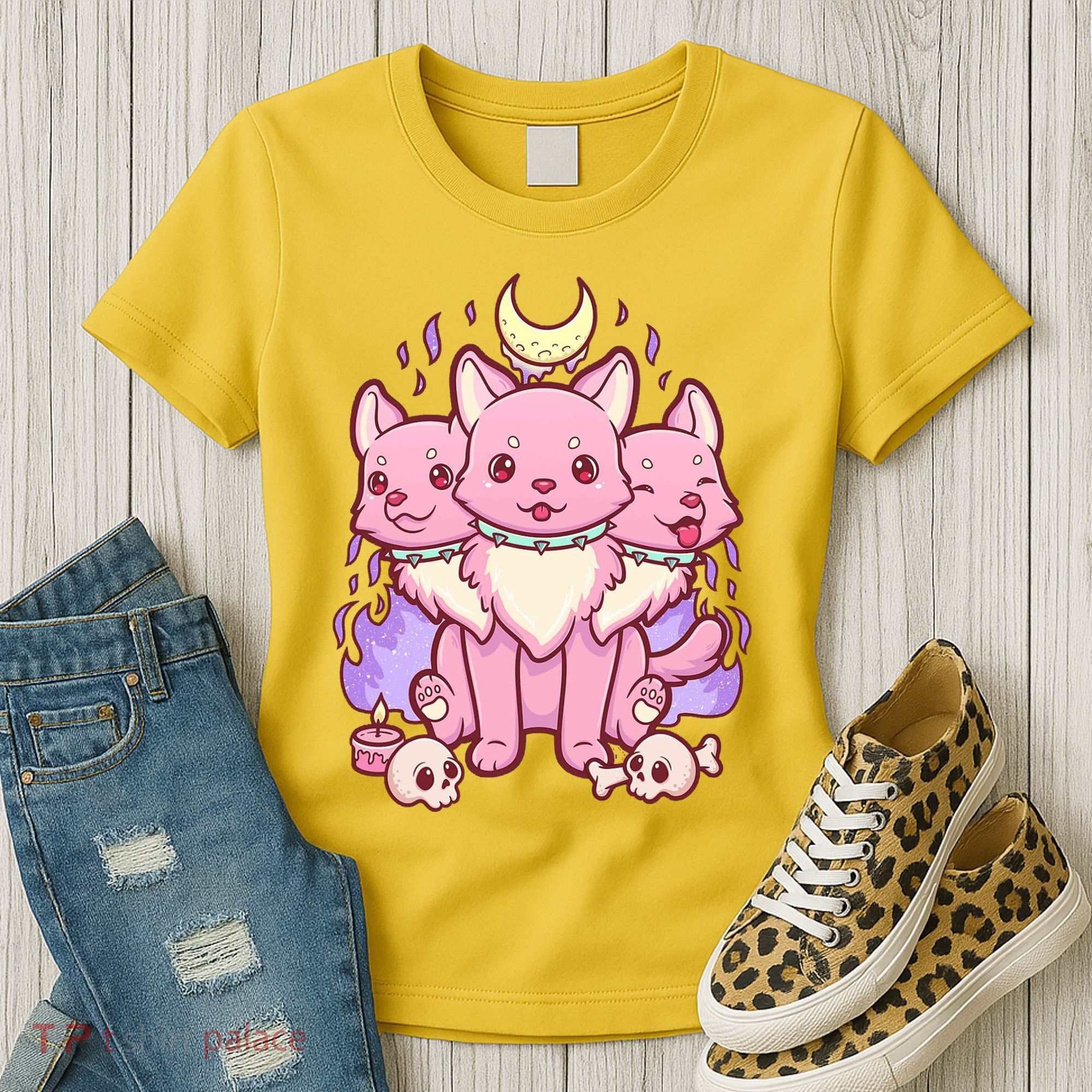 Three Headed Moon Dogs Women's T-Shirt
