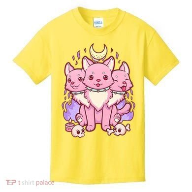 Three Headed Moon Dogs Kids T-Shirt