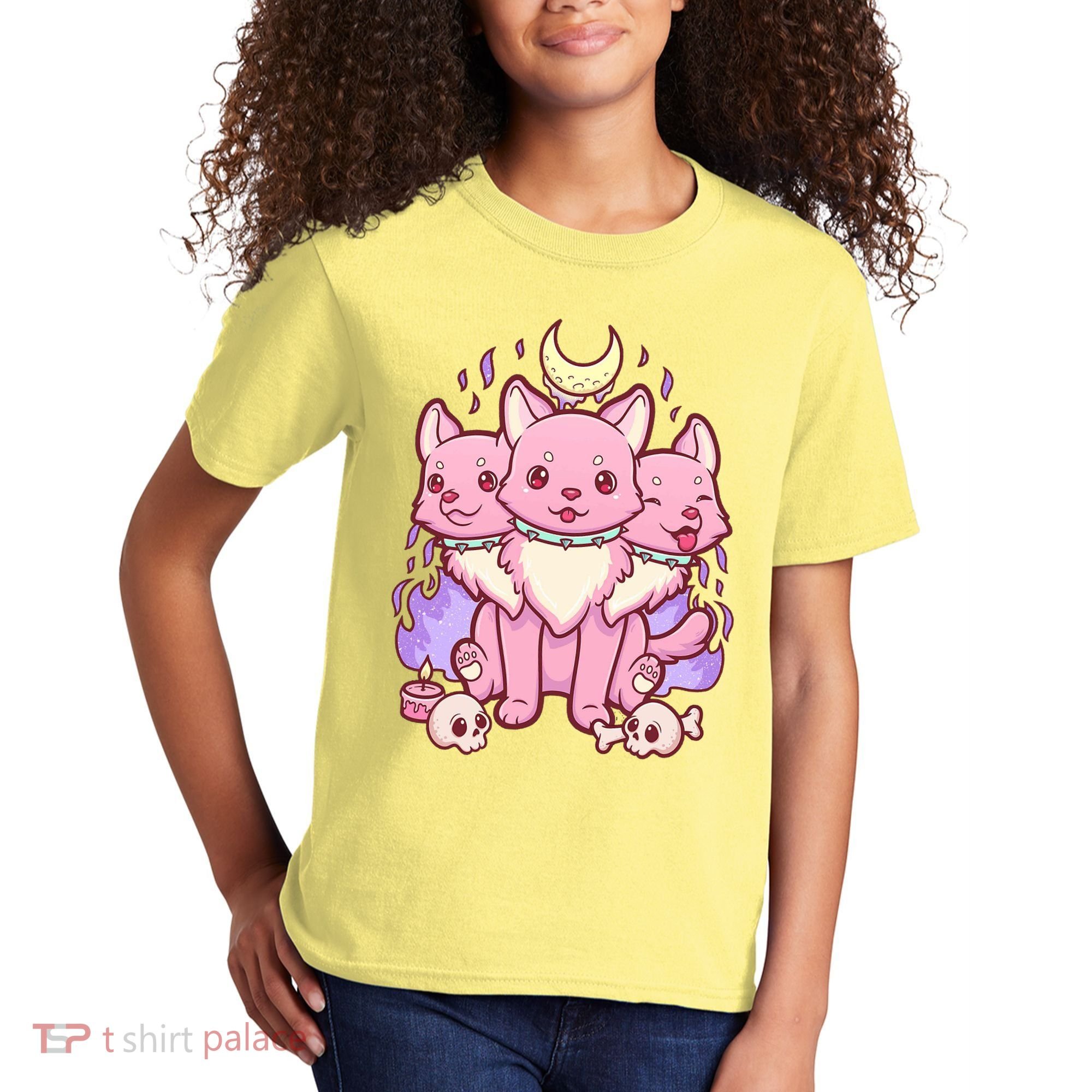 Three Headed Moon Dogs Kids T-Shirt