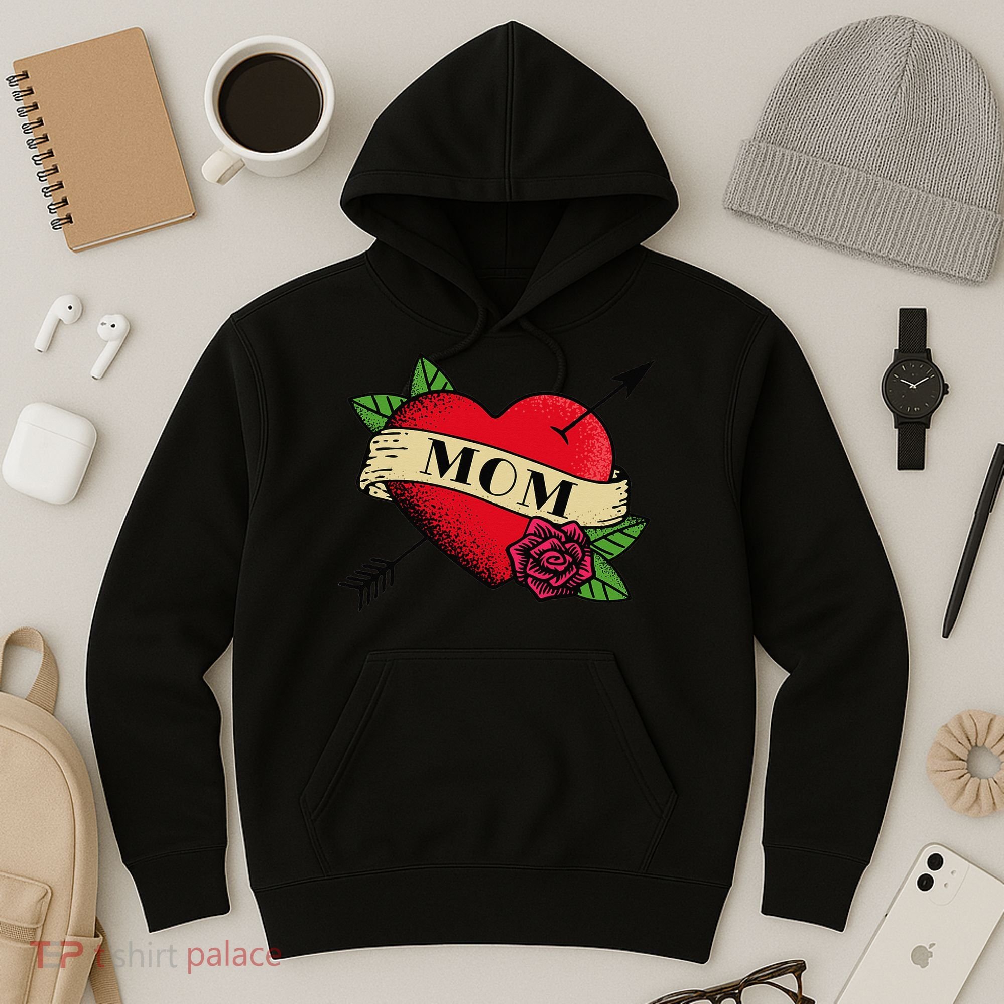 Tattoo Heart Mom Hoodie