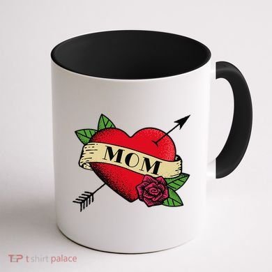 Tattoo Heart Mom Coffee Mug back
