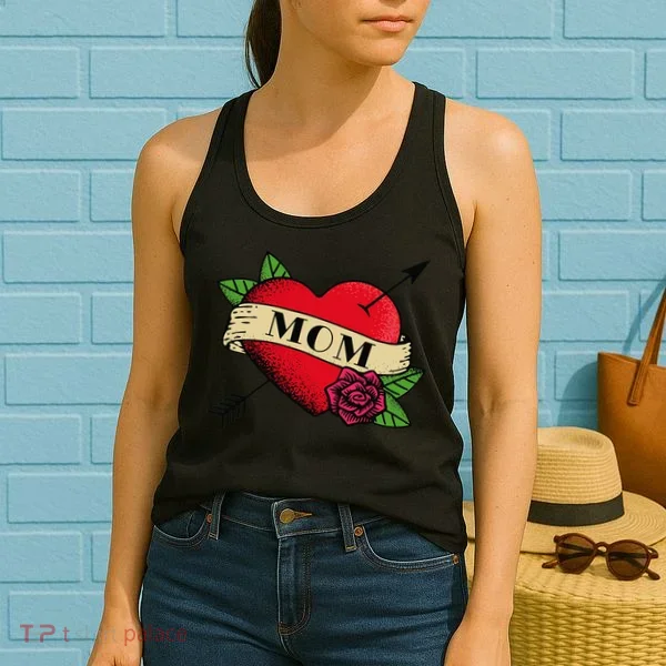 Tattoo Heart Mom Women's Tank Top