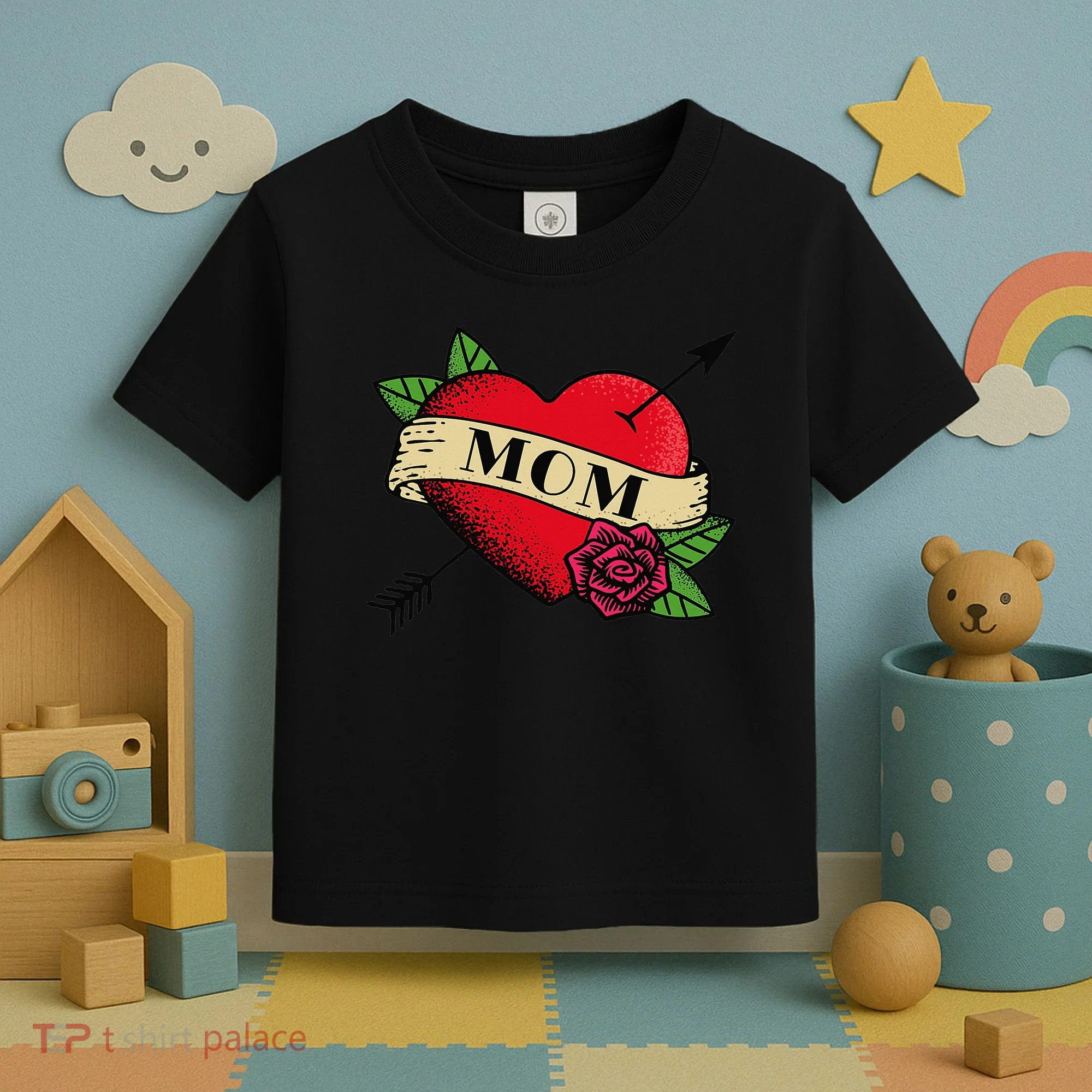 Tattoo Heart Mom Toddler T-Shirt