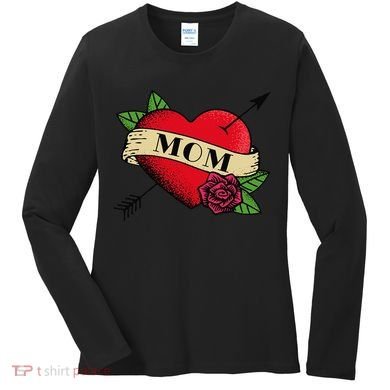 Tattoo Heart Mom Women's Long Sleeve Shirt