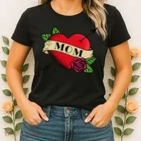 Tattoo Heart Mom Women's T-Shirt thumb 2