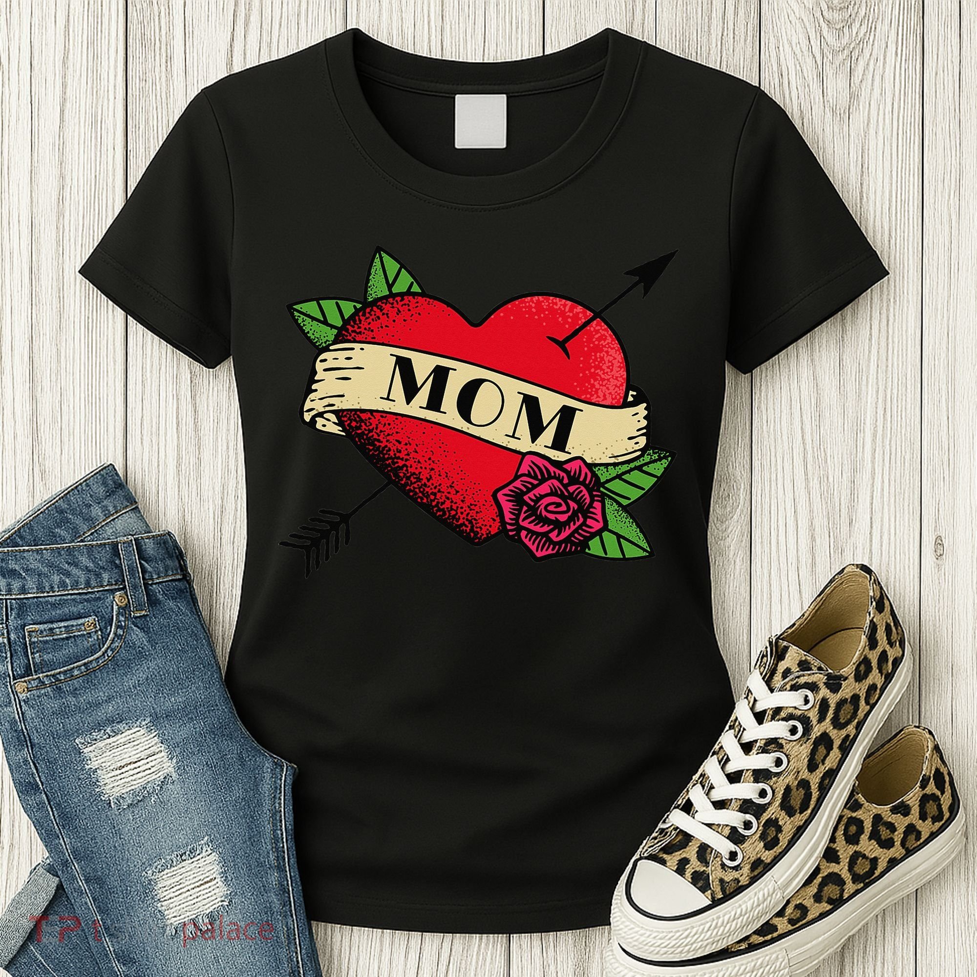 Tattoo Heart Mom Women's T-Shirt