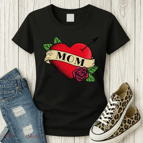 Tattoo Heart Mom Women's T-Shirt