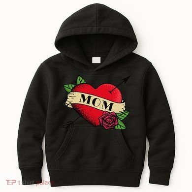 Tattoo Heart Mom Kids Hoodie