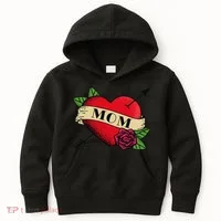 Tattoo Heart Mom Kids Hoodie thumb 0