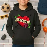 Tattoo Heart Mom Kids Hoodie thumb 2