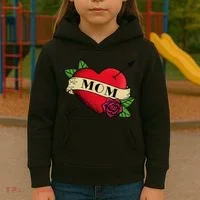 Tattoo Heart Mom Kids Hoodie thumb 3