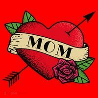 Tattoo Heart Mom Santa Hat thumb 1